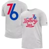 Men's New Era White Philadelphia 76ers 2022/23 City Edition Brushed Jersey T-Shirt