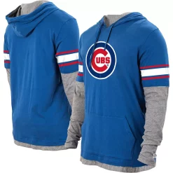Men's New Era Royal Chicago Cubs Twofer Pullover Hoodie