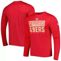 Men's New Era Scarlet San Francisco 49ers Combine Authentic Offsides Long Sleeve T-Shirt