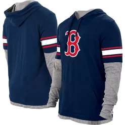 Men's New Era Navy Boston Red Sox Twofer Pullover Hoodie