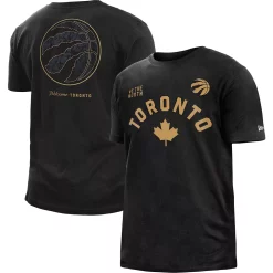 Men's New Era Black Toronto Raptors 2022/23 City Edition Brushed Jersey T-Shirt