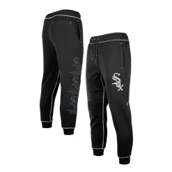 Men's New Era Black Chicago White Sox Team Split Jogger Pants