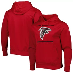 Men's New Era Red Atlanta Falcons Combine Authentic Split Defense Pullover Hoodie