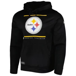 Men's New Era Black Pittsburgh Steelers Combine Authentic Split Defense Pullover Hoodie -New Era Shop 6136311 ALT2