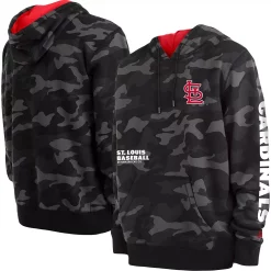 Men's New Era Black St. Louis Cardinals Camo Pullover Hoodie