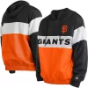 Men's New Era Orange San Francisco Giants Raglan Quarter-Zip Hoodie