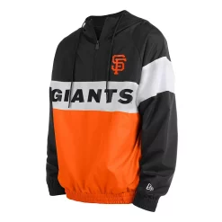 Men's New Era Orange San Francisco Giants Raglan Quarter-Zip Hoodie 5 Men's New Era Orange San Francisco Giants Raglan Quarter-Zip Hoodie -New Era Shop 6158197 ALT2