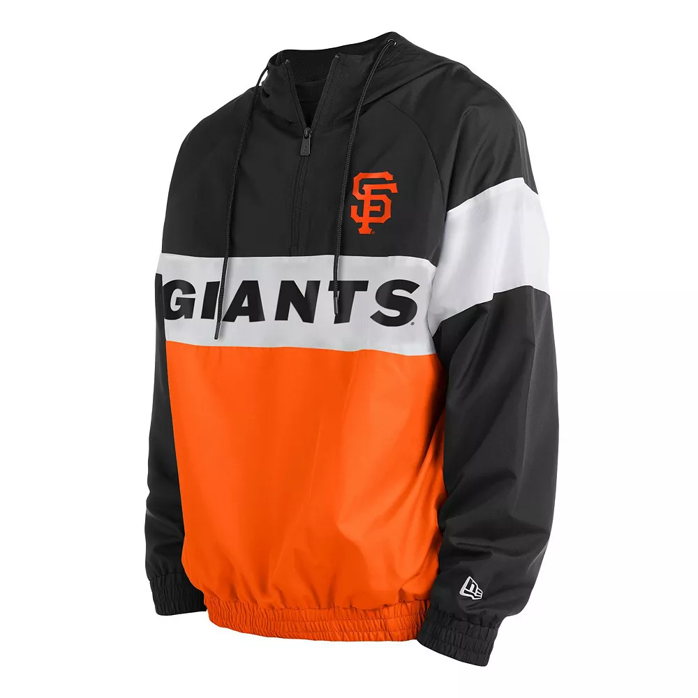 Men's New Era Orange San Francisco Giants Raglan Quarter-Zip Hoodie 3 Men's New Era Orange San Francisco Giants Raglan Quarter-Zip Hoodie - Image 3