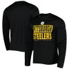 Men's New Era Black Pittsburgh Steelers Combine Authentic Offsides Long Sleeve T-Shirt