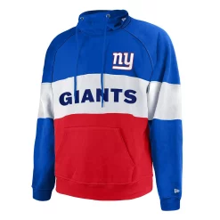 Men's New Era Red/Royal New York Giants Big & Tall Current Colorblock Raglan Fleece Pullover Hoodie -New Era Shop 6186795 ALT2