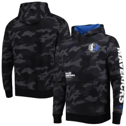 Men's New Era Black/Camo Dallas Mavericks Tonal Pullover Hoodie