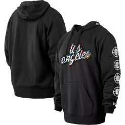 Men's New Era Black LA Clippers 2022/23 City Edition Big & Tall Pullover Hoodie