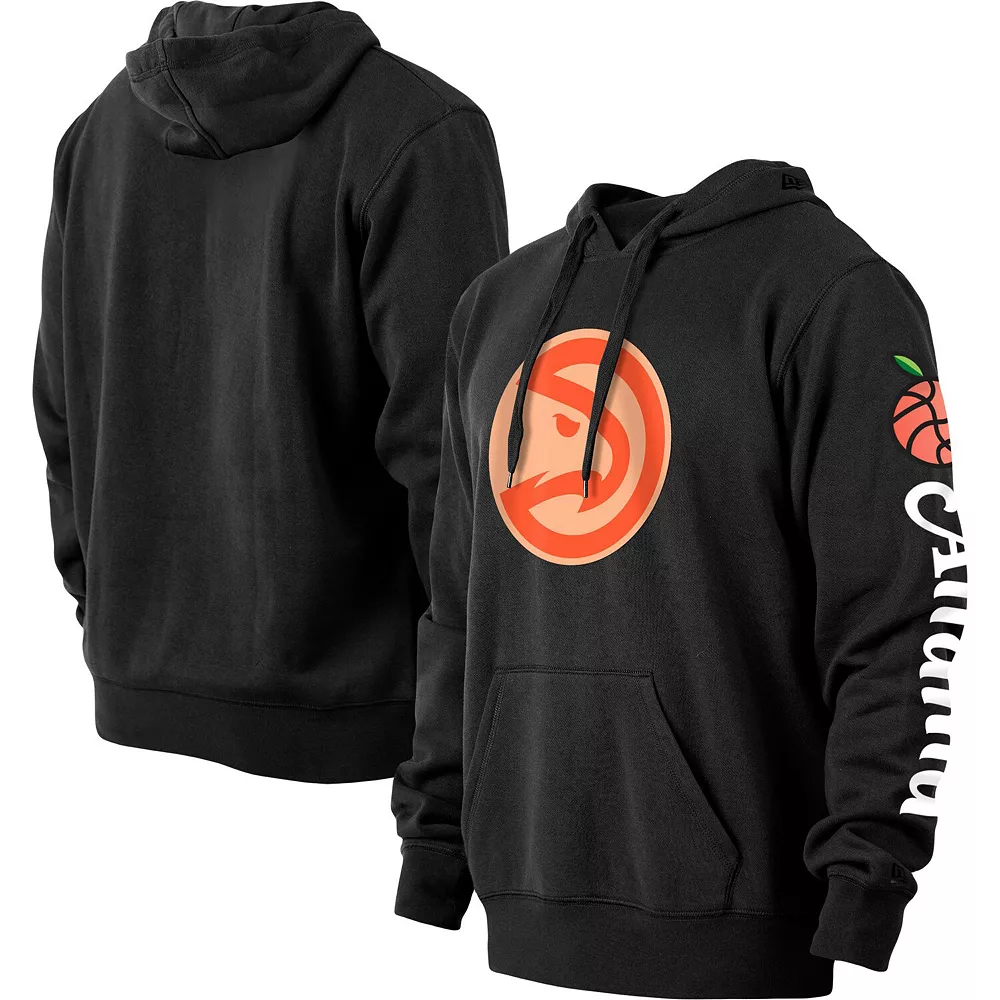 Men's New Era Black Atlanta Hawks 2022/23 City Edition Pullover Hoodie 2 Men's New Era Black Atlanta Hawks 2022/23 City Edition Pullover Hoodie - Image 2