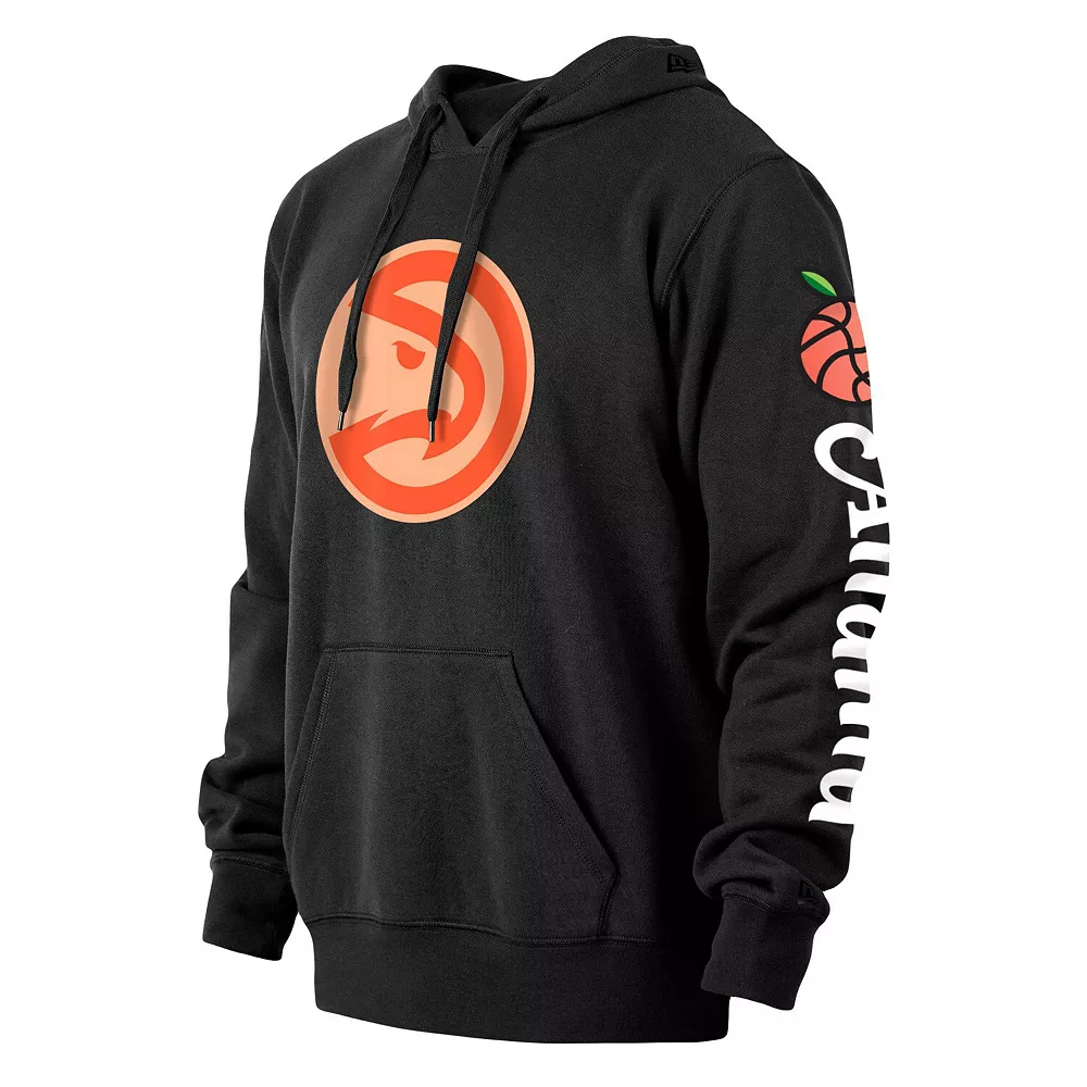 Men's New Era Black Atlanta Hawks 2022/23 City Edition Pullover Hoodie 3 Men's New Era Black Atlanta Hawks 2022/23 City Edition Pullover Hoodie - Image 3
