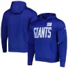 Men's New Era Royal New York Giants Combine Authentic Huddle Up Pullover Hoodie