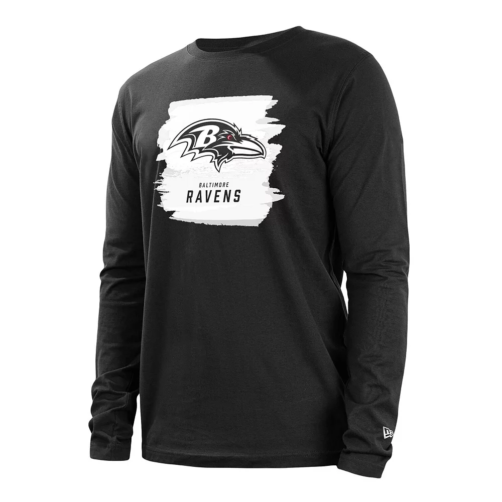 Men's New Era Black Baltimore Ravens Paint Strokes Long Sleeve T-Shirt 3 Men's New Era Black Baltimore Ravens Paint Strokes Long Sleeve T-Shirt - Image 3