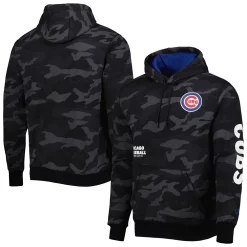 Men's New Era Black Chicago Cubs Camo Pullover Hoodie