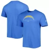 Men's New Era Powder Blue Los Angeles Chargers Combine Authentic Ball Logo T-Shirt