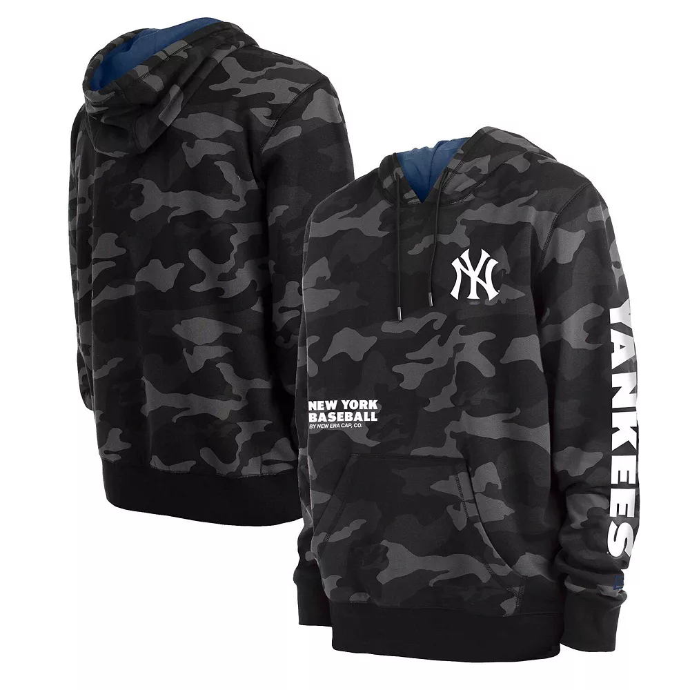 Men's New Era Black New York Yankees Camo Pullover Hoodie 2 Men's New Era Black New York Yankees Camo Pullover Hoodie - Image 2