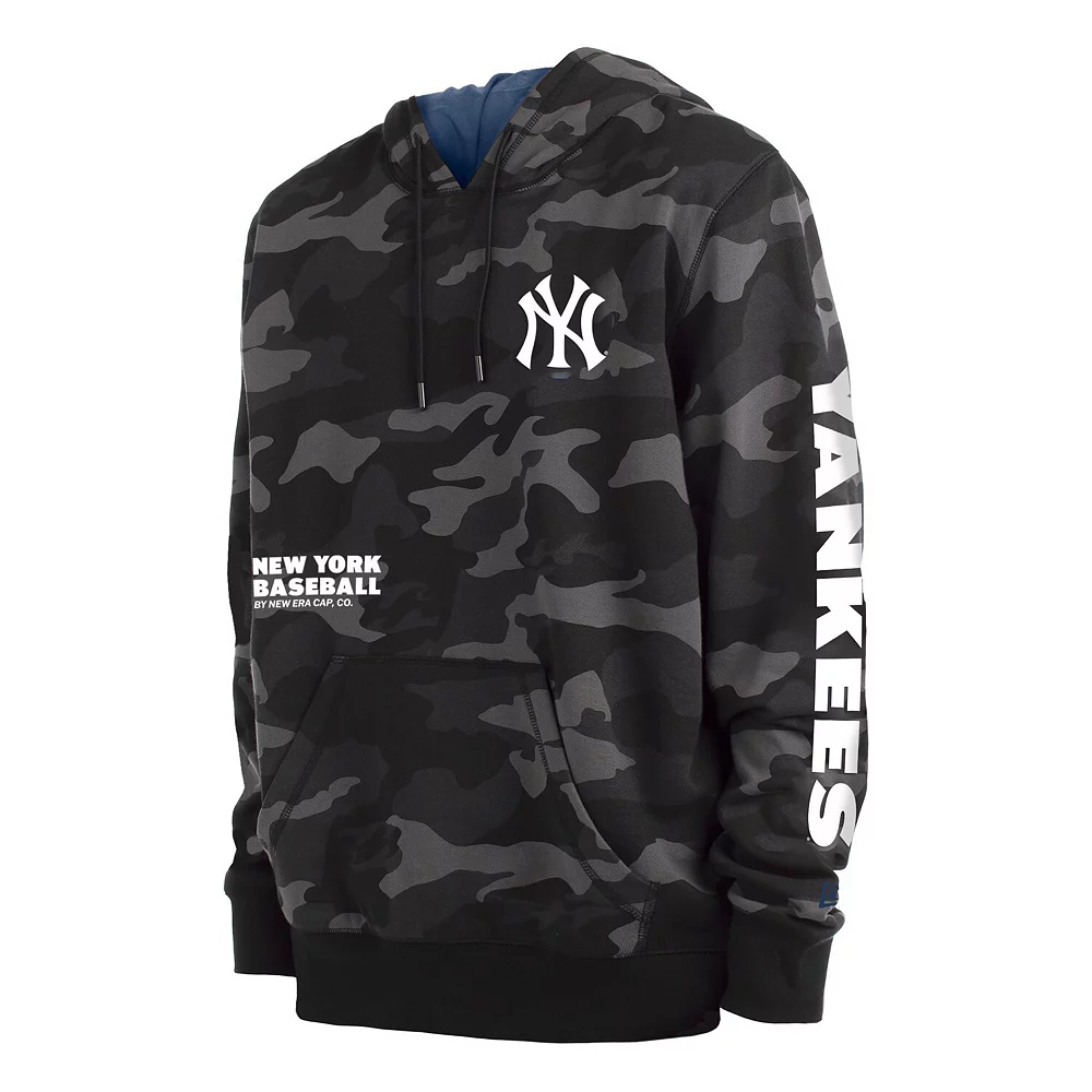 Men's New Era Black New York Yankees Camo Pullover Hoodie 3 Men's New Era Black New York Yankees Camo Pullover Hoodie - Image 3