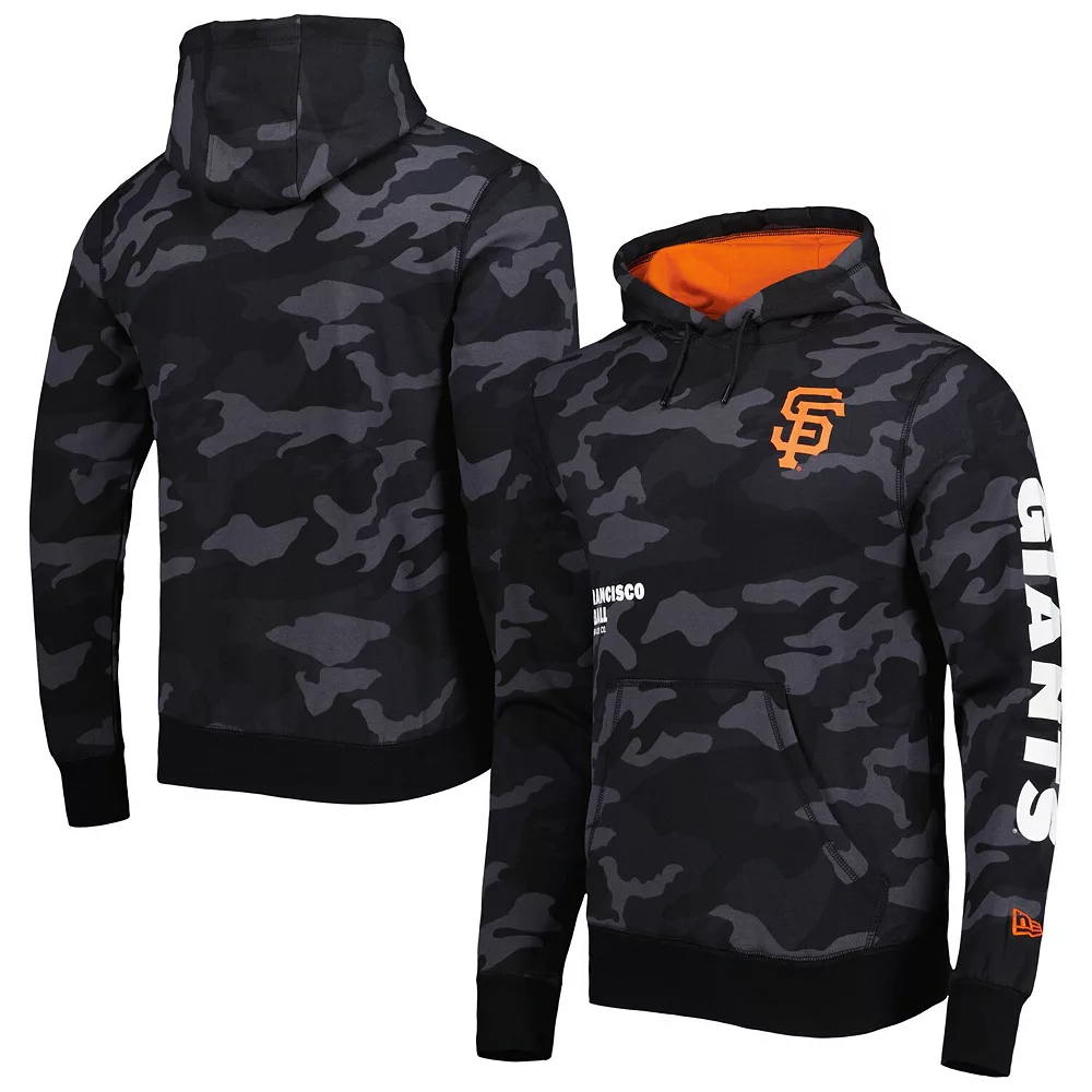 Men's New Era Black San Francisco Giants Camo Pullover Hoodie 2 Men's New Era Black San Francisco Giants Camo Pullover Hoodie - Image 2