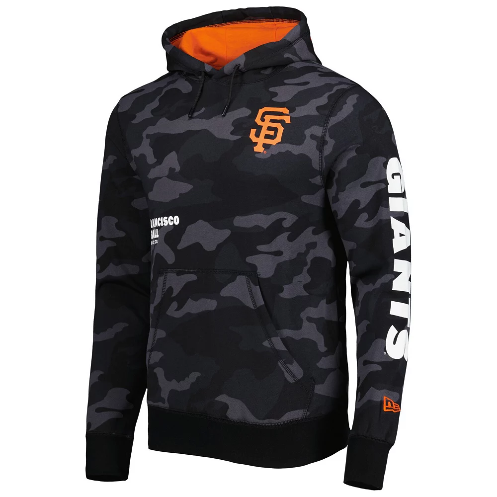 Men's New Era Black San Francisco Giants Camo Pullover Hoodie 3 Men's New Era Black San Francisco Giants Camo Pullover Hoodie - Image 3