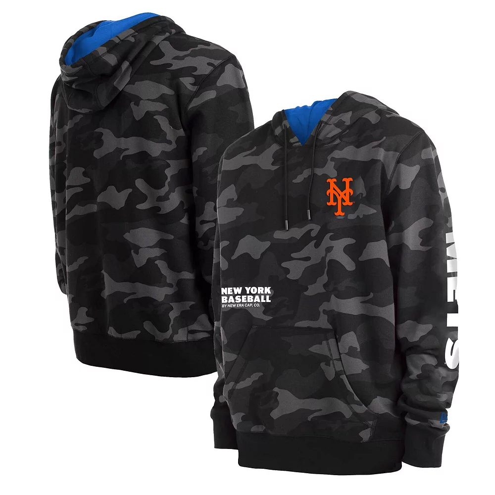 Men's New Era Black New York Mets Camo Pullover Hoodie 1 Men's New Era Black New York Mets Camo Pullover Hoodie