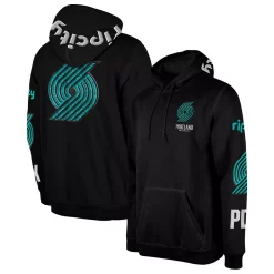 Men's New Era Black Portland Trail Blazers 2022/23 City Edition Elite Pack Pullover Hoodie